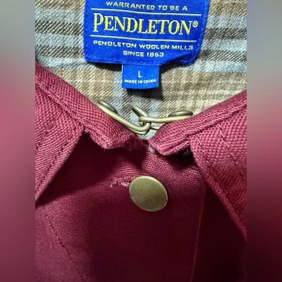Pendleton Womens Crimson Canvas Coat - Picture 5 of 13